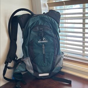 Teal and Black Men's Backpack